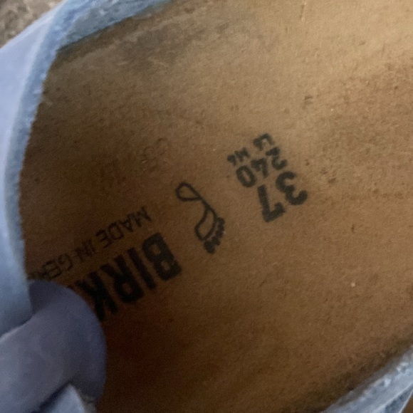 Birkenstock Gizeh Braided Oiled Leather Dusty Blue Sz 37 Regular - Picture 9 of 9